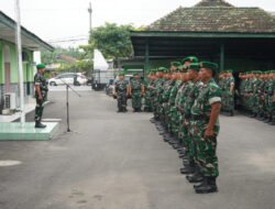 Pesan Kasdim Madiun Saat Berangkatkan Prajurit Cuti Lebaran