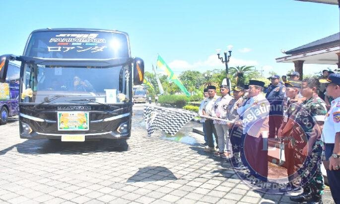 Lebaran Usai Kepedulian Berlanjut, Dandim Madiun Hadiri Pelepasan Angkutan Balik Gratis