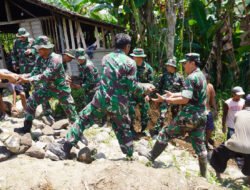 Warga Desa Bolo Antusias, Dibantu Anggota Kodim 0724/Boyolali Siapkan Acara Peletakan Batu Pertama Jembatan Garuda