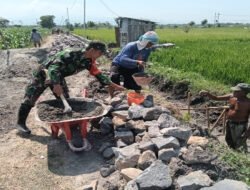 Babinsa dan Warga Rejosari Bangun Drainase Demi Sawah Lebih Produktif