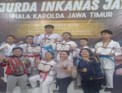 Kontingen Inkanas Polres Pasuruan Borong 6 Medali di Kejuaraan Karate Kapolda Jatim Cup 2026