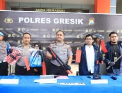 Polres Gresik Ringkus Komplotan Residivis Pencuri Kabel PLN Lintas Daerah di Ngawi
