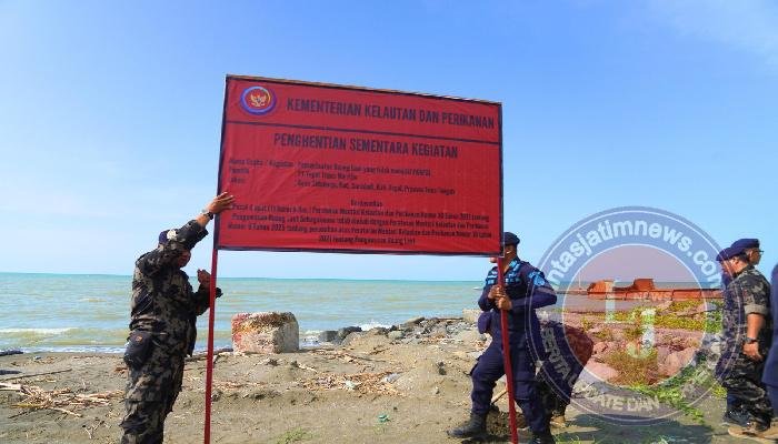 KKP Setop Aktivitas 6 Perusahaan Tanpa Izin PKKPRL di Pantura Tegal