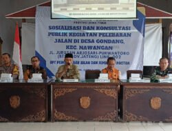 Danramil 0801/05 Nawangan Hadiri Rapat Sosialisasi Pelebaran Jalan Desa Tingkatkan Infrastruktur di Wilayah