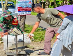 Bentuk Kemanunggalan TNI Dengan Rakyta, Babinsa Koramil 0801/01 Pacitan Turun Bantu Petani Panen