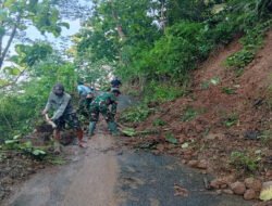 Hujan Deras Picu Longsor di Lereng Bodag, Solidaritas Warga dan BabinsaJadi Kekuatan