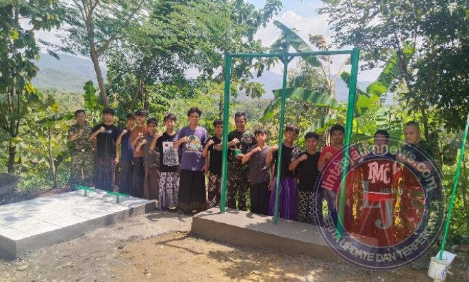 Tarik Minat Para Santri Menjadi Prajurit, Kodim Ponorogo Bangun Sarana Olahraga di Pondok Pesantren