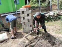Wujud Nyata TNI Bangun Sarana Garjas B di Lingkungan Ponpes An Nur Wilayah Teritorial Di Pacitan