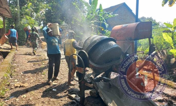Gotong Royong TNI dan Warga Bangun Jembatan Garuda, Akses Vital Penghubung Simo–Sambi Mulai Terwujud