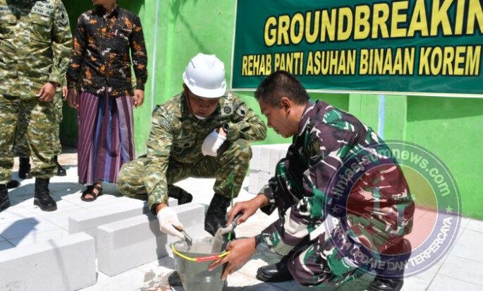 Dandim Ponorogo Dampingi Danrem 081 /Dsjdi Acara Groundbreaking Rehab Panti Asuhan Kanzul Huda