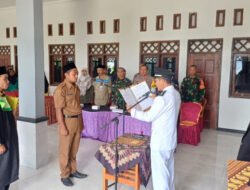 Perkuat Sinergi Mengawal Pemerintah Desa, Danramil 0801/05 Nawangan Hadiri Pelantikan Kasun