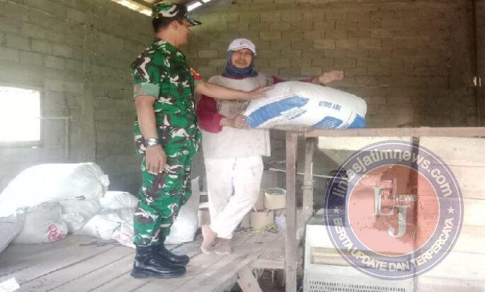 Pastikan Stok Beras Aman dan Ketahanan Pangan Terjaga, Ini Yang Dilakukan Babinsa Koramil 04/Nguntoronadi