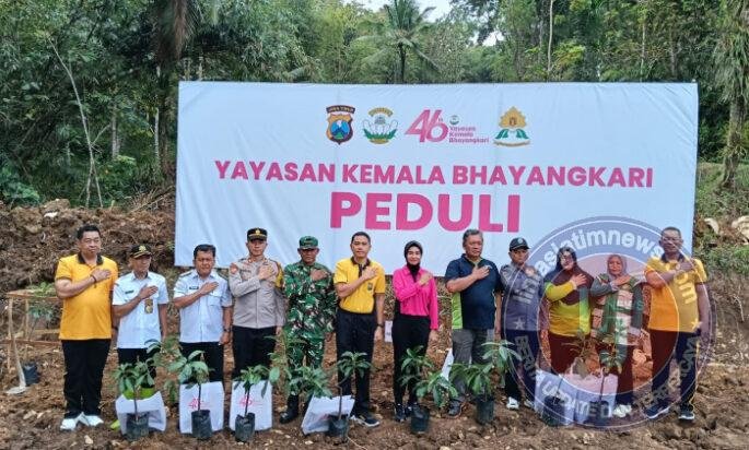 Pelestarian Lingkungan Hidup Di Pacitan, Wujud Sinergi TNI Polri Di HUT Kamela Bhayangkari Ke 46