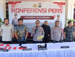 Polres Pasuruan Amankan 5 Tersangka Kasus Tambang Andesit Ilegal di Purwosari