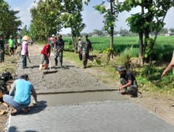 Sinergi TNI, Polri, Pemda dan Warga Percepat TMMD Reguler ke-128 Kodim 0725/Sragen di Desa Puro Kecamatan Karangmalang
