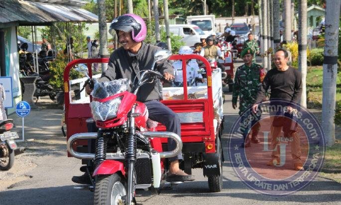 Kodim 0806/Trenggalek dan Pemkab Salurkan 30 Motor Roda Tiga untuk Dukung Operasional KDKMP
