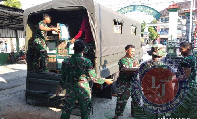 Bantuan Keramik Pangdam IV/Diponegoro Tiba di Koramil Karangmalang