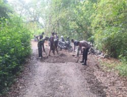 Satgas TMMD Mulai Ratakan Tanah, Tanda Paving Siap Dipasang