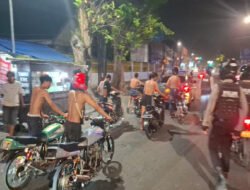 Patroli Pleton Siaga Polres Pasuruan Kota Amankan 14 Motor Diduga Balap Liar