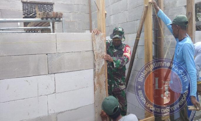 Sentuhan Gotong Royong TNI dan Warga Sulap Rumah Tak Layak Huni di Desa Morang