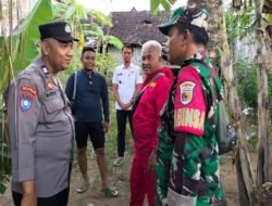 Tanggap Bencana, Babinsa Koramil 0801/01 Pacitan Tinjau Lokasi Kebakaran Kandang Ternak Milik Warga