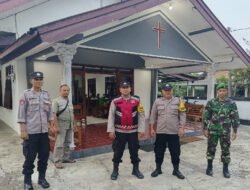 Semangat Toleransi, TNI Polri Lakukan Pengamanan Gereja Ibadah Peringatan Kenaikan Isa Al Masih Di Pacitan