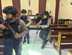 Polres Pasuruan Sterilisasi Gereja Tingkatkan Pengamanan Ibadah Kenaikan Isa Almasih berjalan Aman