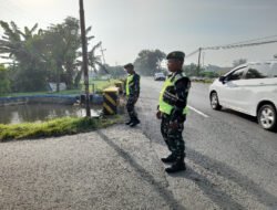 Jalur Presiden Dijaga Ketat, Ratusan Prajurit Kodim Madiun Siaga Penuh di Nganjuk