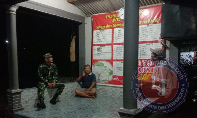 Babinsa Koramil 03/Ngadirojo Gencarkan Patroli Malam, Warga Sanggrahan Merasa Aman dan Tenang
