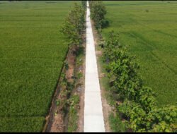 Jalan Sawah “Bak Arena Balap”, Hadiah TMMD ke – 128 Kodim Sragen untuk warga