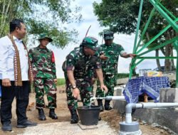 Sukseskan TMMD Reguler ke-128, Kasdam IV/Diponegoro Tinjau Sasaran Fisik Cor Jalan dan Pembangunan Sumur Bor di Sragen