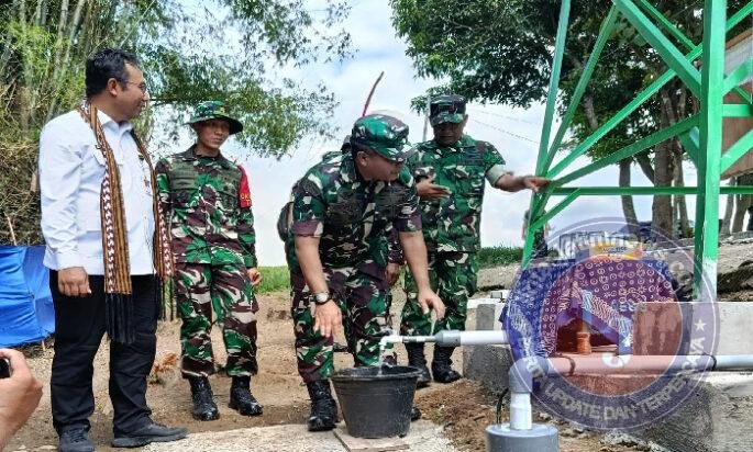 Sukseskan TMMD Reguler ke-128, Kasdam IV/Diponegoro Tinjau Sasaran Fisik Cor Jalan dan Pembangunan Sumur Bor di Sragen
