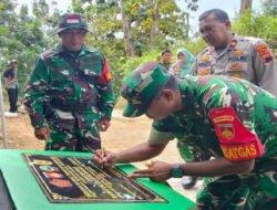 Resmikan Jalan Hasil TMMD Di Desa Hargantoro, Ini Harapan Dandim Wonogiri
