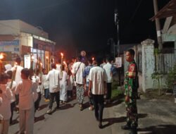 Malam Takbir Penuh Khidmat, Babinsa Wonoasri Kawal Warga Pelumpungrejo Rayakan Iduladha