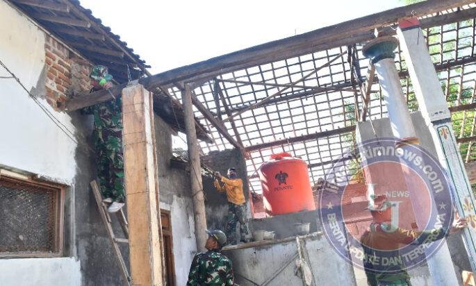 Rehab Panti Asuhan Kanzul Huda Ponorogo, TNI dan Rakyat Kerja Maksimal