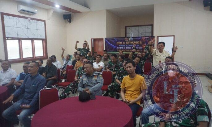 Pererat Kebersamaan TNI Dan Masyarakat, Kodim 0735/Surakarta Gelar Nobar Piala Dunia Swedia VS Tunisia
