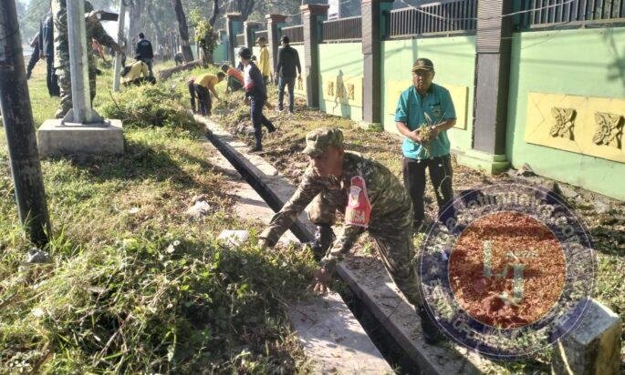 Tiga Pilar dan Warga Saradan Bersatu, Karya Bakti Wujudkan Lingkungan Bersih dan Sehat