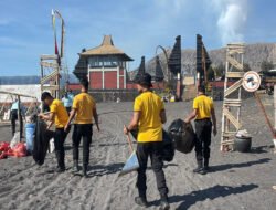 Polres Probolinggo Gelar Bakti Bersih di Gunung Bromo Usai Yadnya Kasada