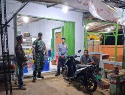 Patroli Malam Cipta Kondisi, Koramil 25/Paranggupito Bersama Linmas Pastikan Keamanan Wilayah Tetap Kondusif