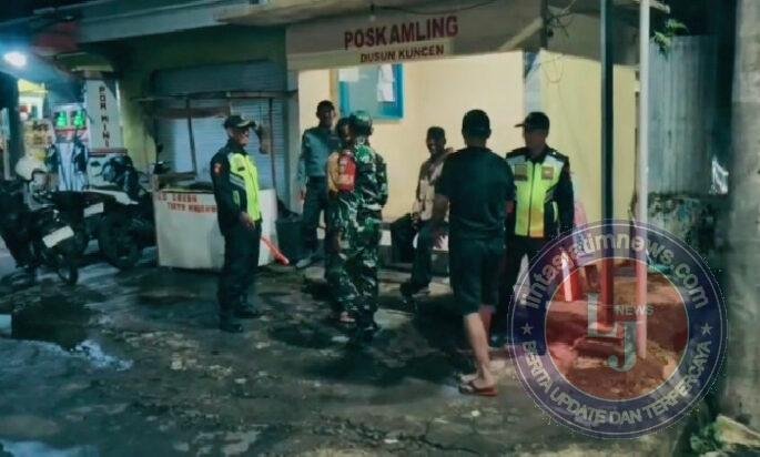 Patroli Jaga Kondusivitas, Koramil Dan Linmas Sisir Wilayah Jatipurno