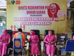Polri Untuk Masyarakat : Polres Lumajang Gelar Bakti Kesehatan Sambut Hari Bhayangkara ke-80