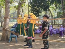 Bekali Sejak Usia Dini, Personel Kodim Pacitan Beri Wasbang dan Outbound TK Raudhatul Atfal Aisyiyah