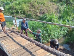 Jembatan Perintis Garuda Tahap V Dibangun Kodim Ponorogo, Berikut Progres Yang Dicapai