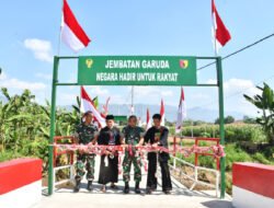 Jembatan Garuda Selesai Dibangun, Warga Gelar Syukuran