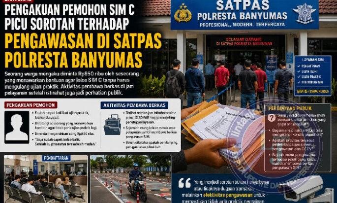 Pengakuan Pemohon SIM C Picu Sorotan terhadap Pengawasan di Satpas Polresta Banyumas