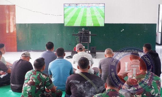 Kodim 0801/Pacitan Gelar Nobar Piala Dunia Bersama Masyarakat