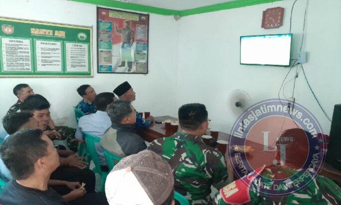 Demam Piala Dunia Satukan TNI dan Warga, Koramil Jajaran Kodim Sragen Dipadati Penonton Nobar