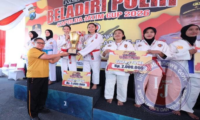 Kejuaraan Beladiri Polri, Piala Kapolda Jatim Sambut Hari Bhayangkara ke 80 Polres Kediri Raih Gelar Juara