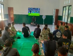 Antusias Warga Saat Nobar Piala Dunia 2026 Yang di Galer Kodim 0801/Pacitan