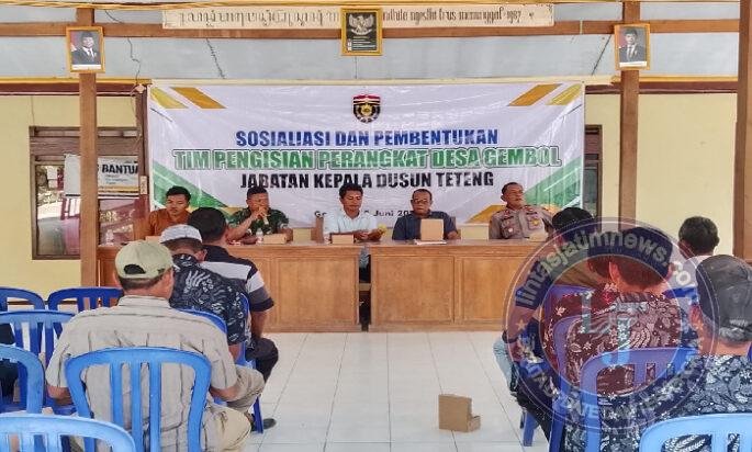 Dukung Program Pemdes, Danramil Karanganyar Hadiri Sosialisasi Pembentukan Pengisian Perangkat Desa